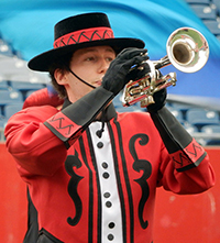 Muchachos soprano player at East Coast Classic - Gillette Stadium in Foxboro, MA - July 2, 2015